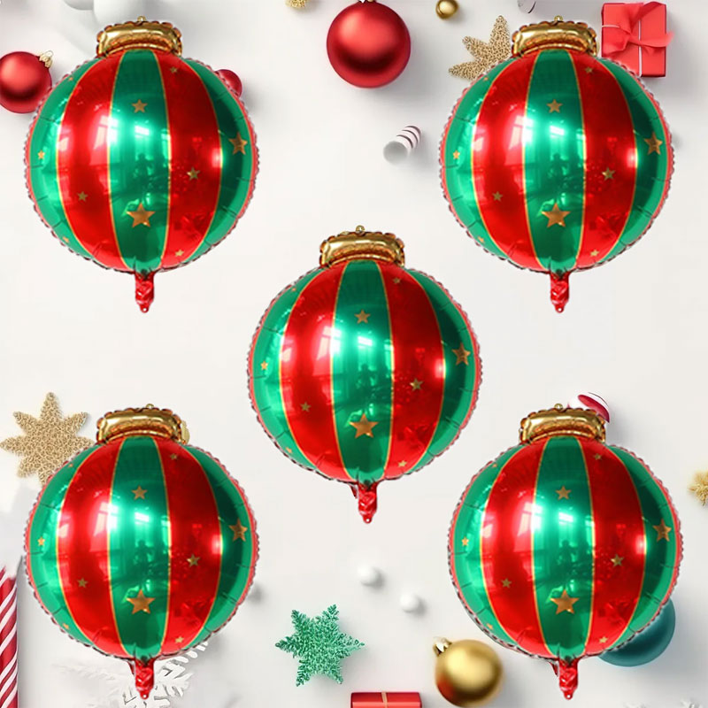 Party Event Supply Store - 5 pièces rouge vert boule de
