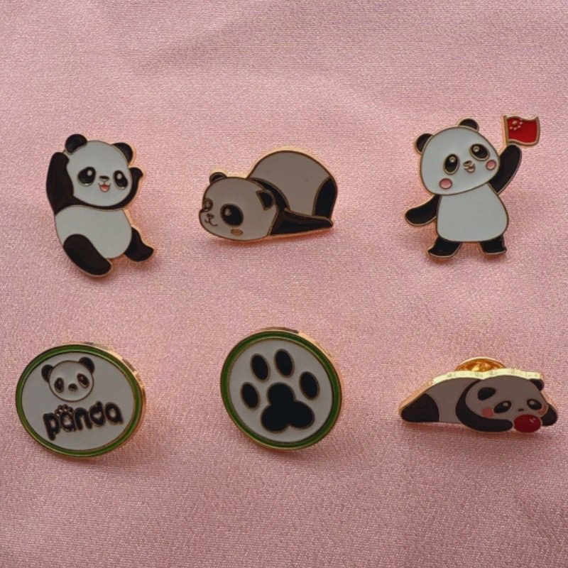 Event Supplies - 6 badges en forme de panda