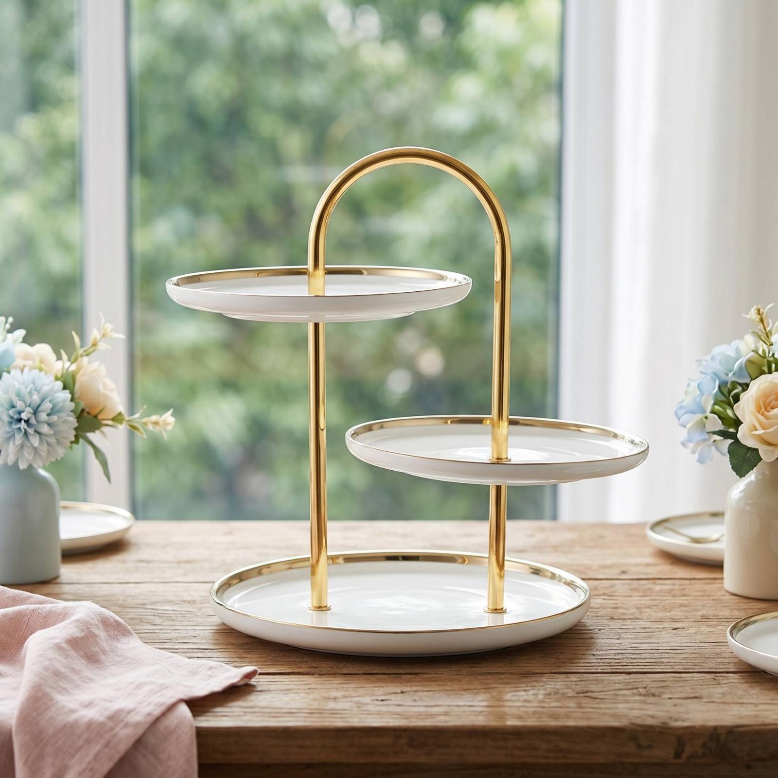 Cupcake Stand Tier - Support à étages avec poignée, ensemble