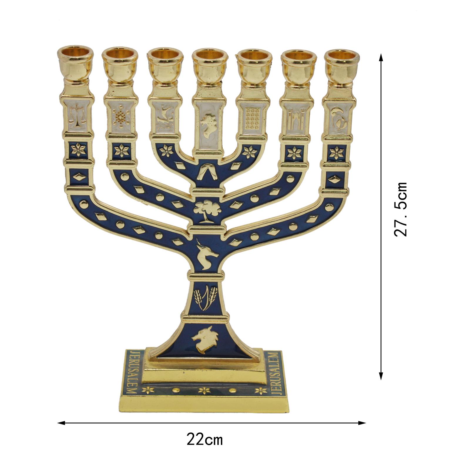 Centerpiece Stick - Menorah – candélabre avec Accents dorés,