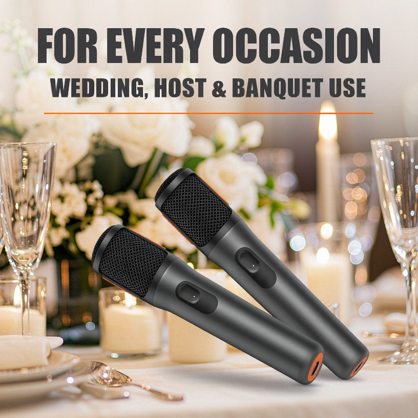 Event & Party Supply Photos - Microphone sans fil double portatif AES-128
