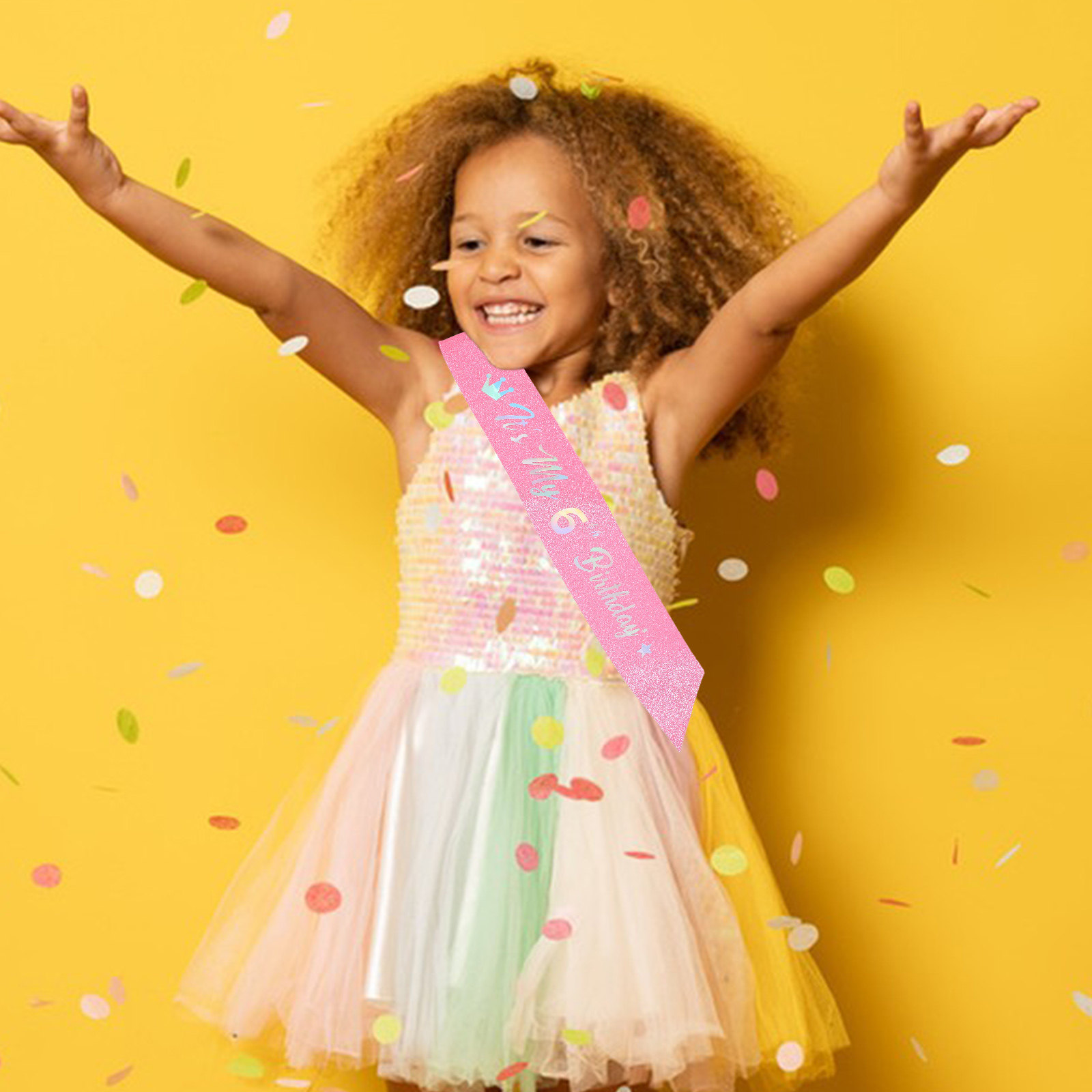 Birthday Sash Glitter - 5 pièces, écharpe scintillante « Joyeux