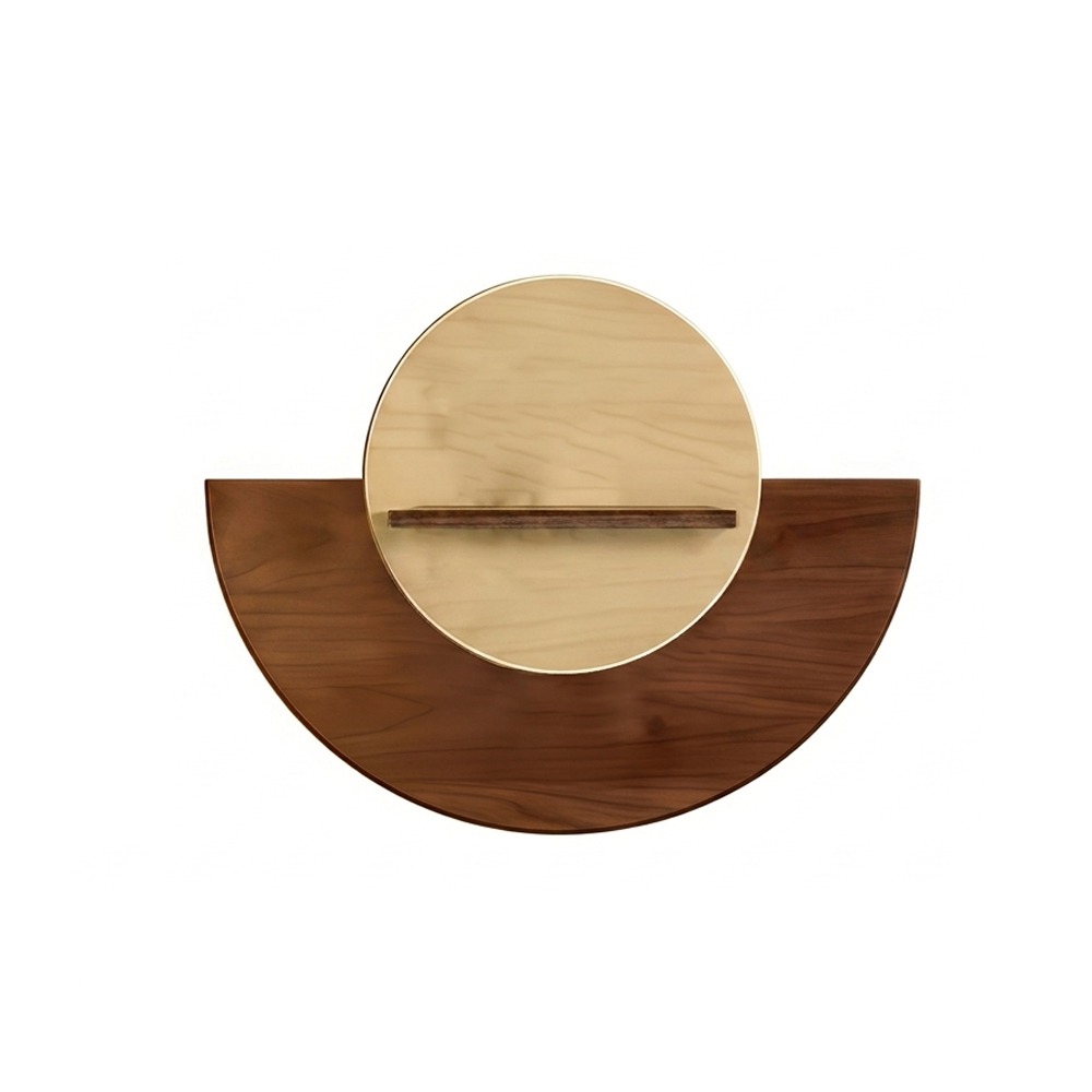 Flower Wall Panel - Étagère murale ovale en bois pour