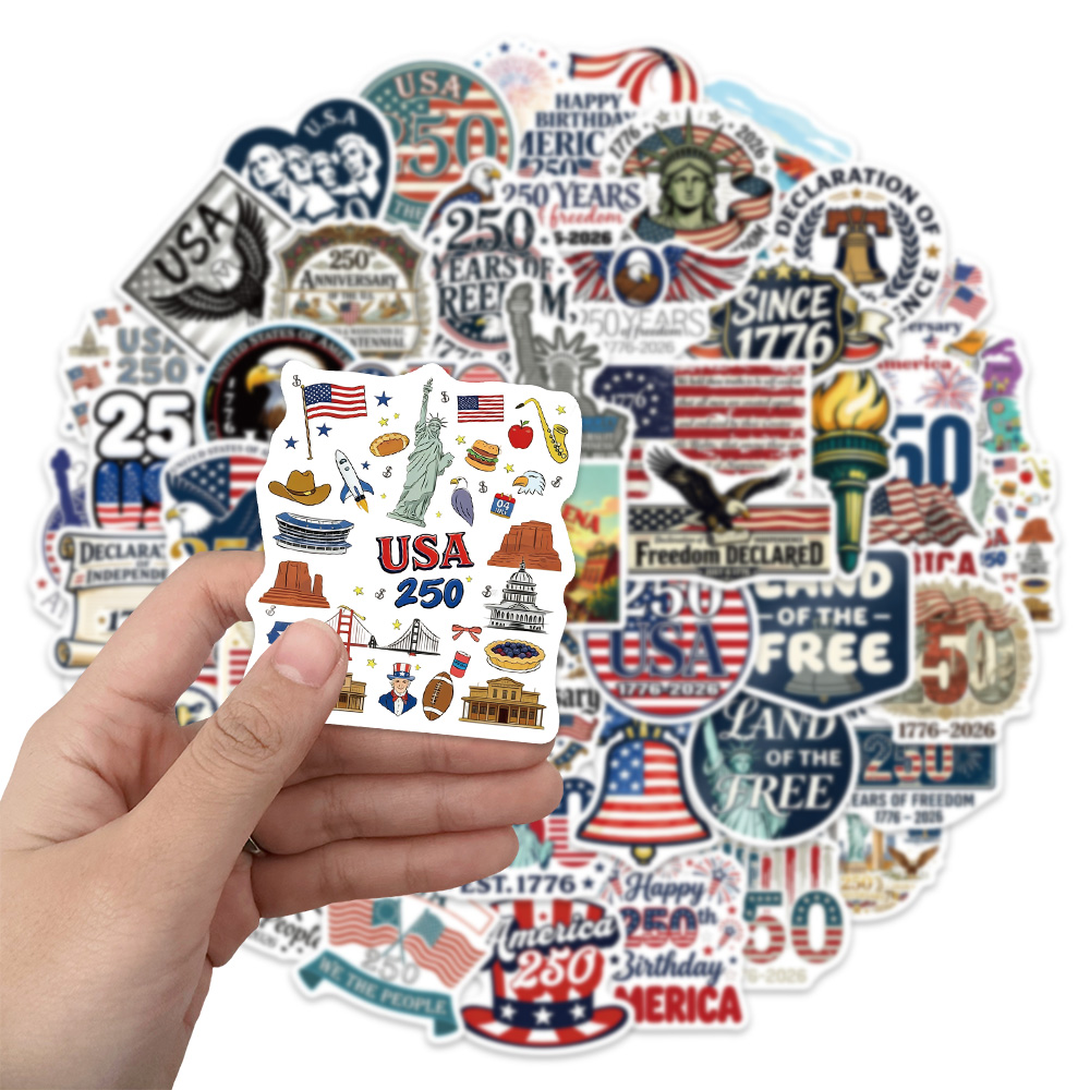 50 autocollants étanches USA 2 - Plastic Cup 50Pcs avis et prix