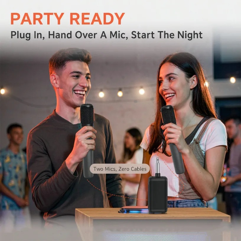 Microphone sans fil double por - Event & Party Supply Photos avis et prix
