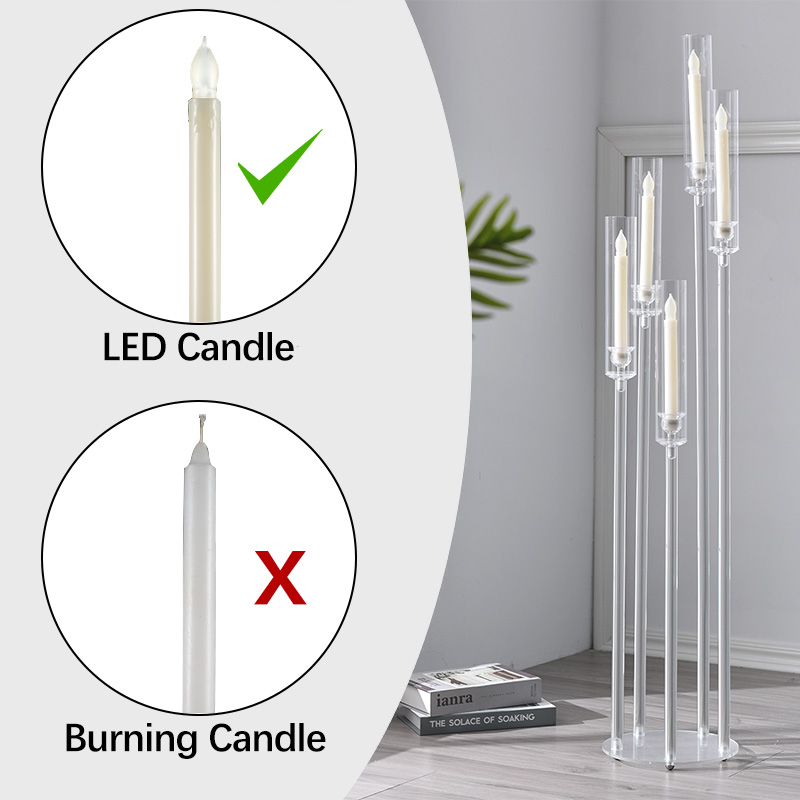 Candélabre en acrylique à 5 br - Centerpiece Stick avis et prix